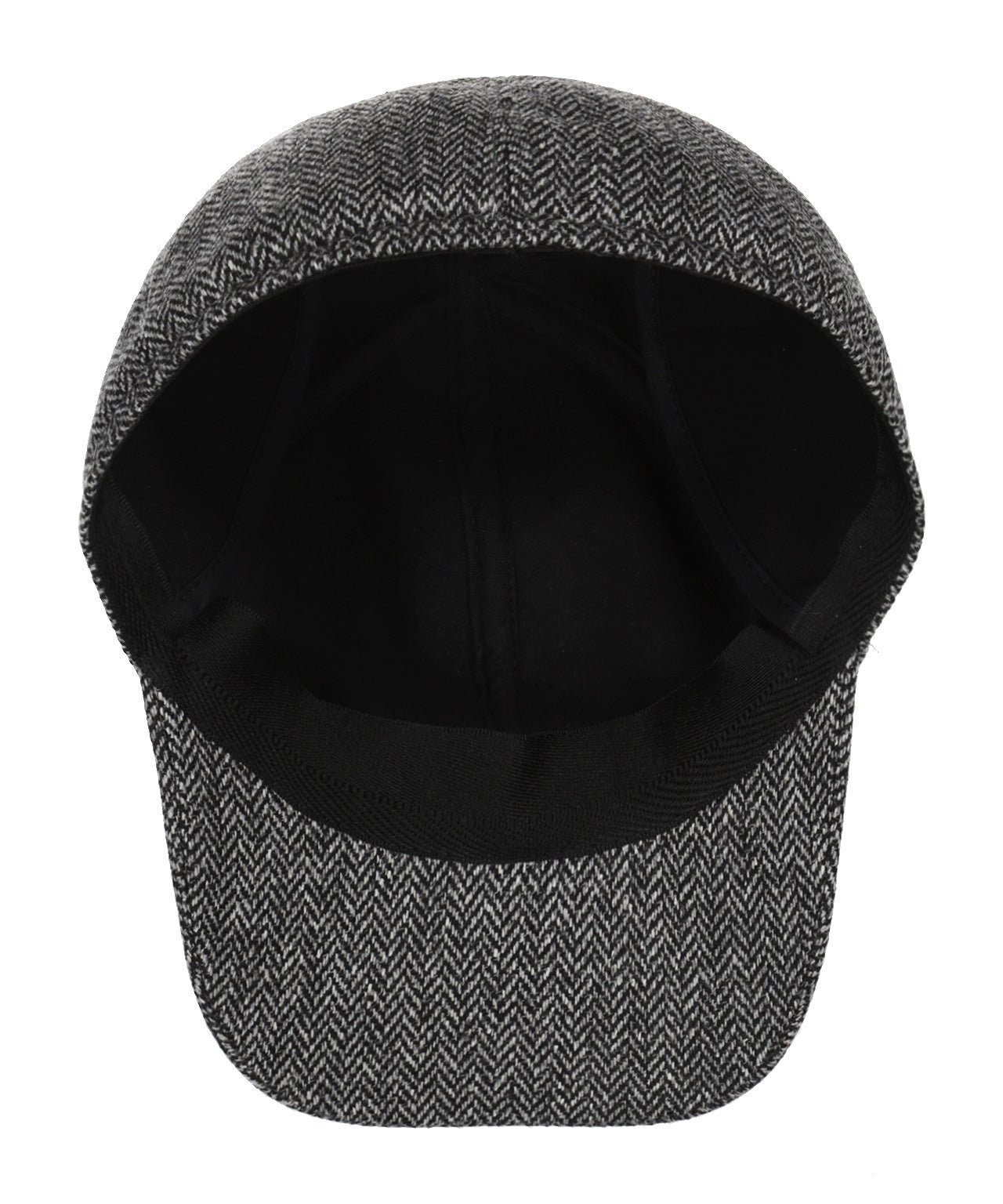 Baseball Cap oorflap | Grijs Herringbone