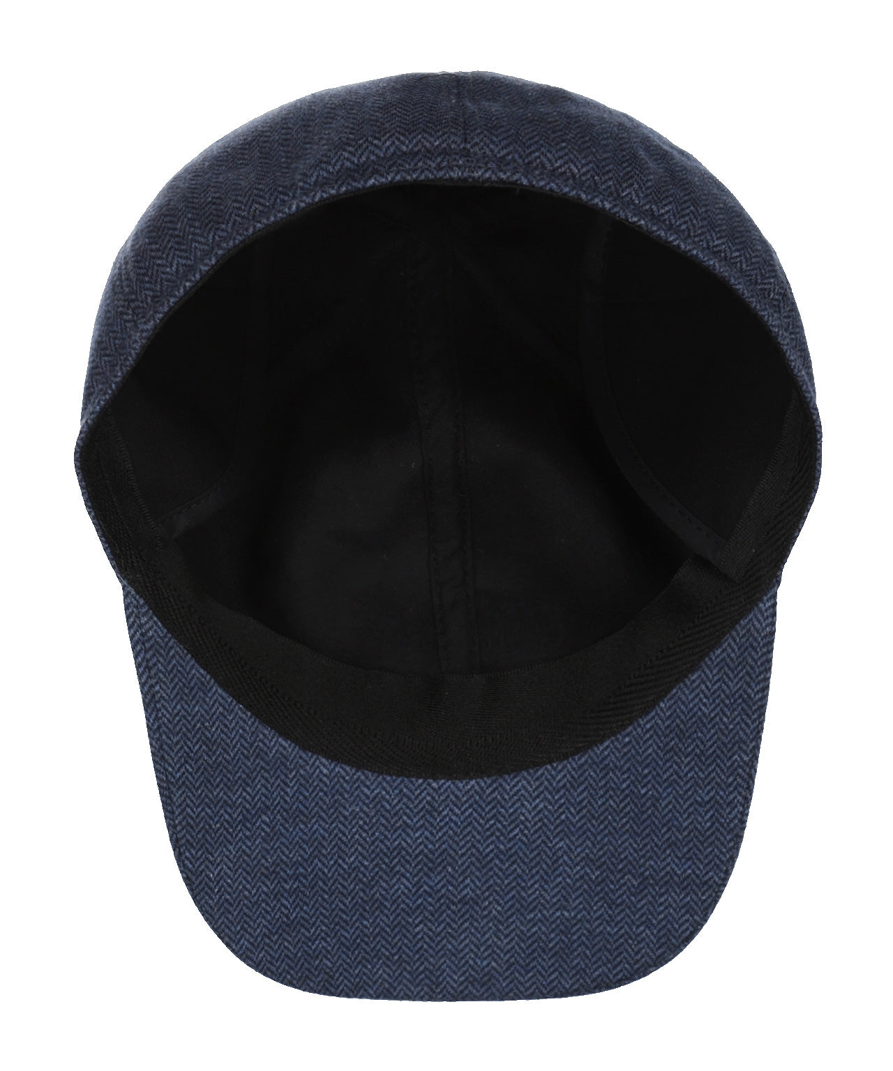 Baseball Cap oorflap | Navy Herringbone