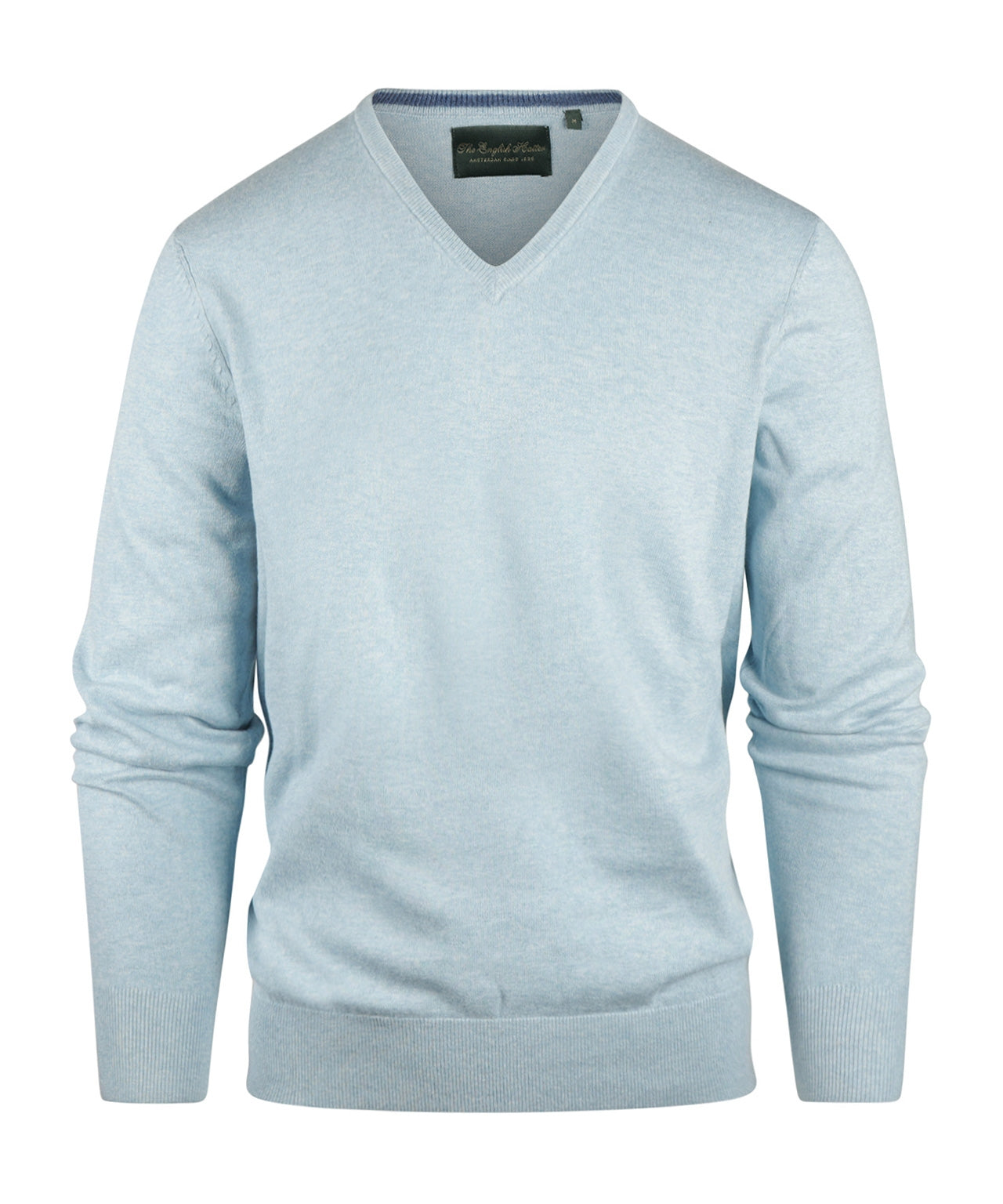 Pullover V-Hals Cotton/Cashmere | Licht Blauw