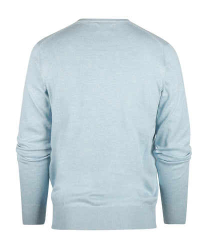 Pullover V-Hals Cotton/Cashmere | Licht Blauw