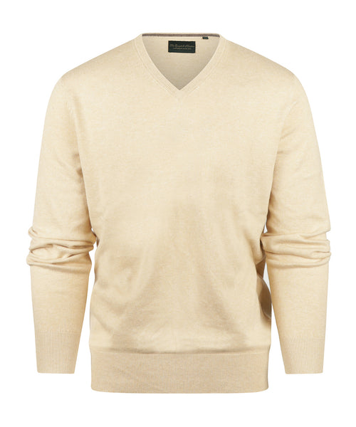 Pullover V-Hals Cotton/Cashmere | Beige