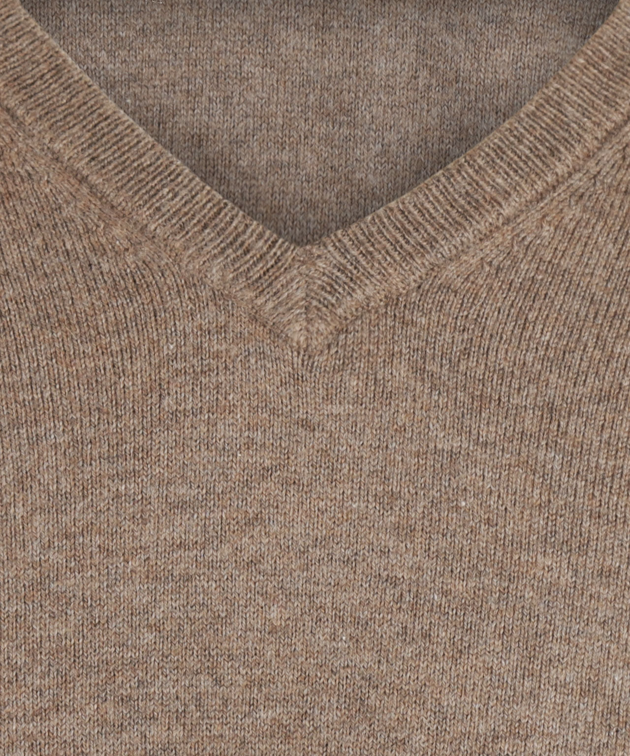 Pullover V-Neck Cotton/Cashmere | Brown