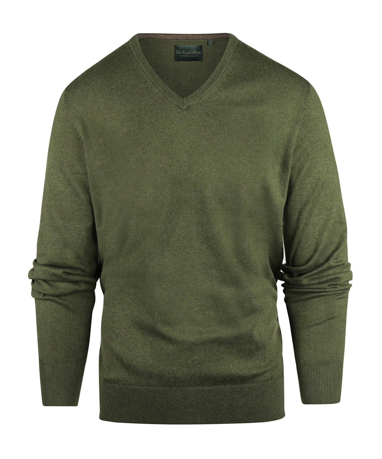 Sweater V-Neck Cotton/Cashmere | Green