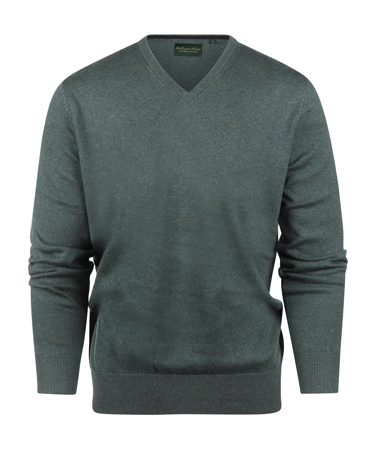 Sweater V-Neck Cotton/Cashmere | Green