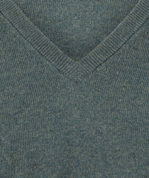 Pullover V-Hals Cotton/Cashmere | Groen