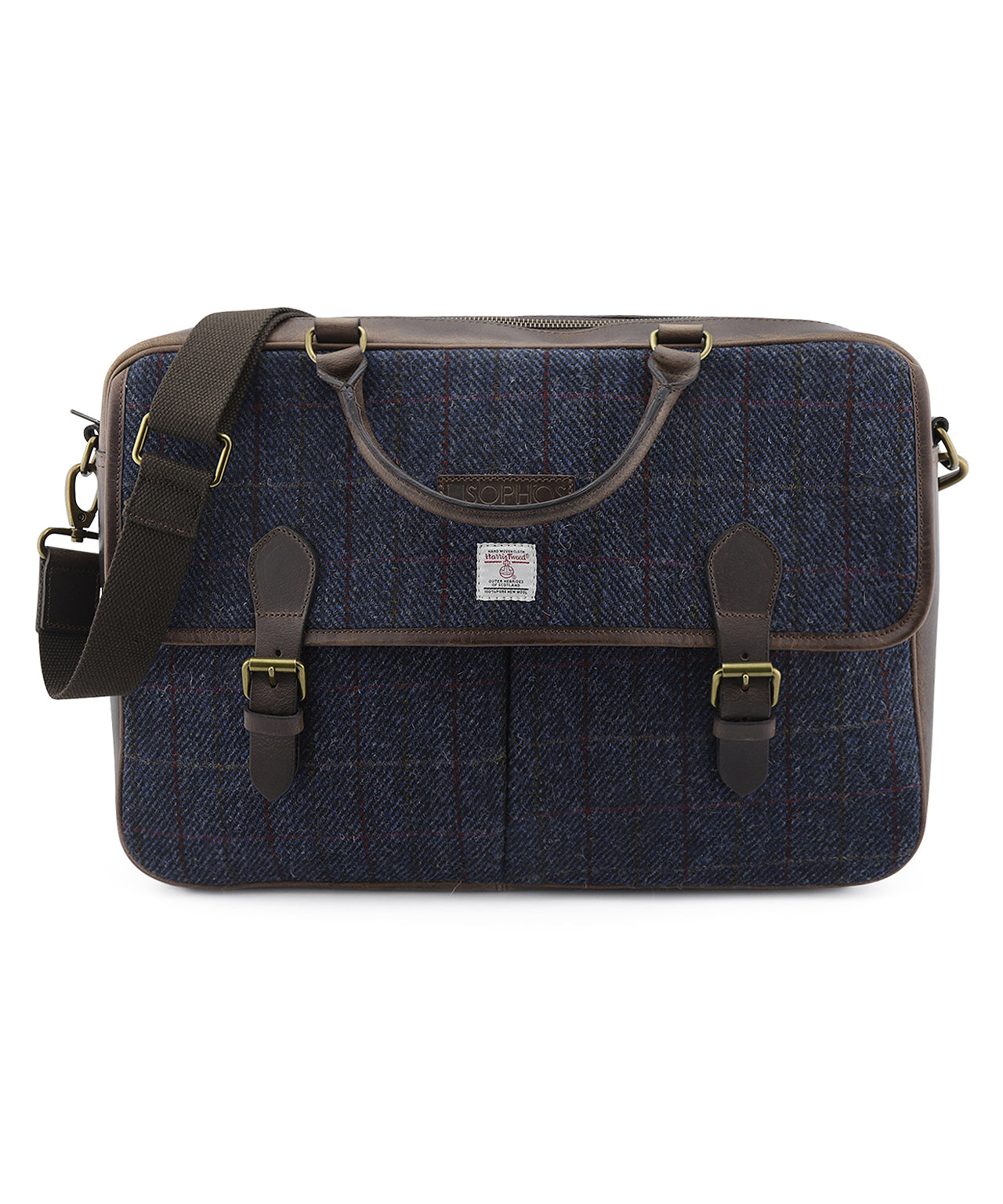 Harris Tweed Briefcase | Navy Bruin