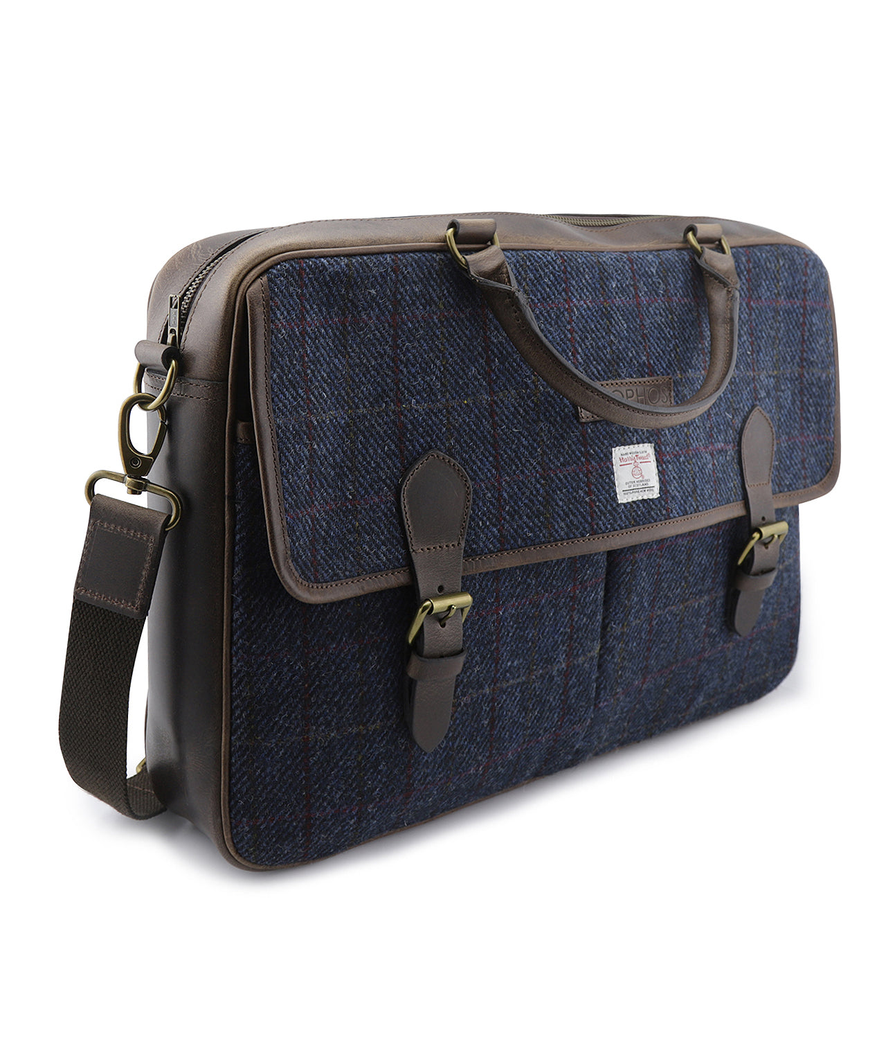Harris Tweed Briefcase | Navy Bruin