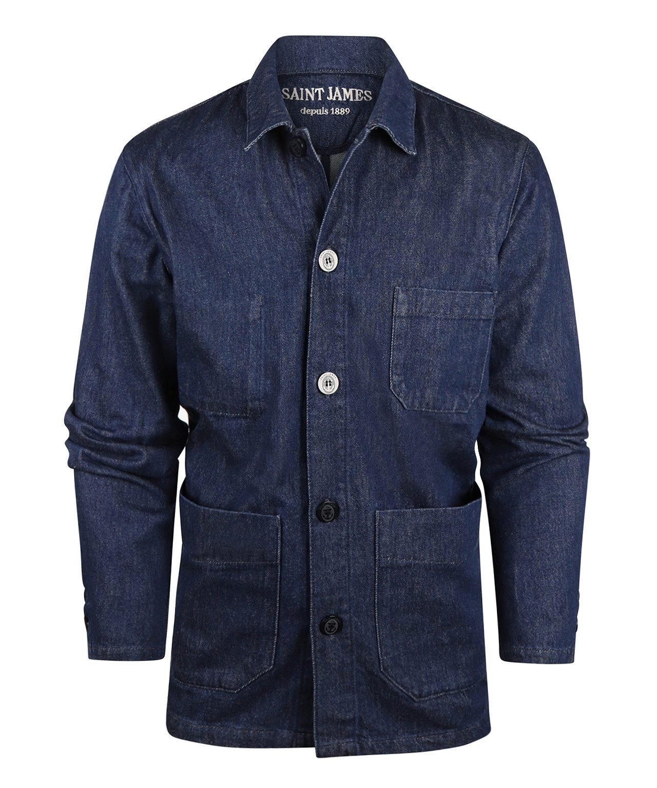 Saint James Sirocco Overshirt | Denimblau