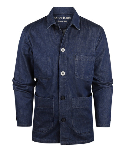Saint James Sirocco Overshirt | Denimblau