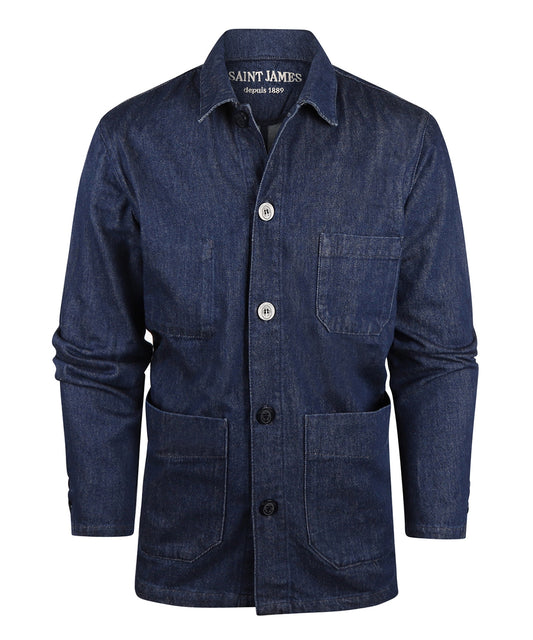 Saint James Sirocco Overshirt | Denimblau