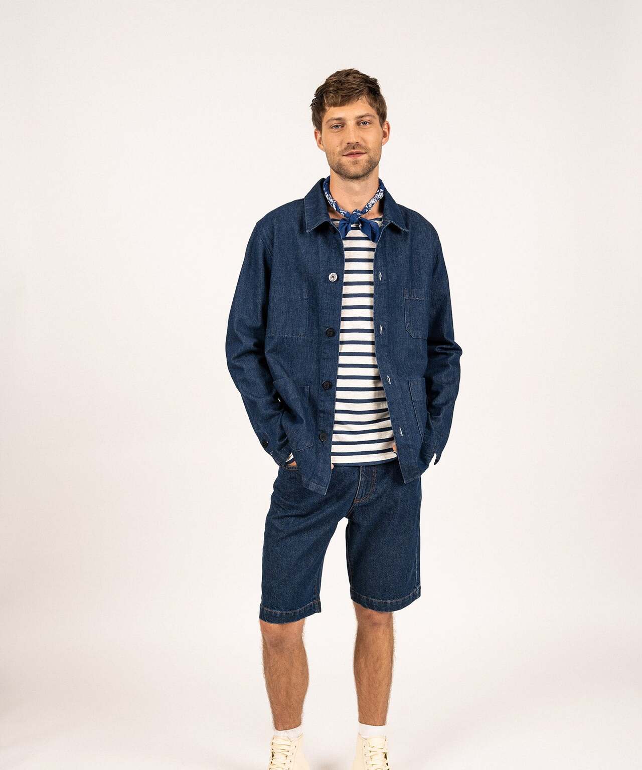 Saint James Sirocco Overshirt | Denimblau