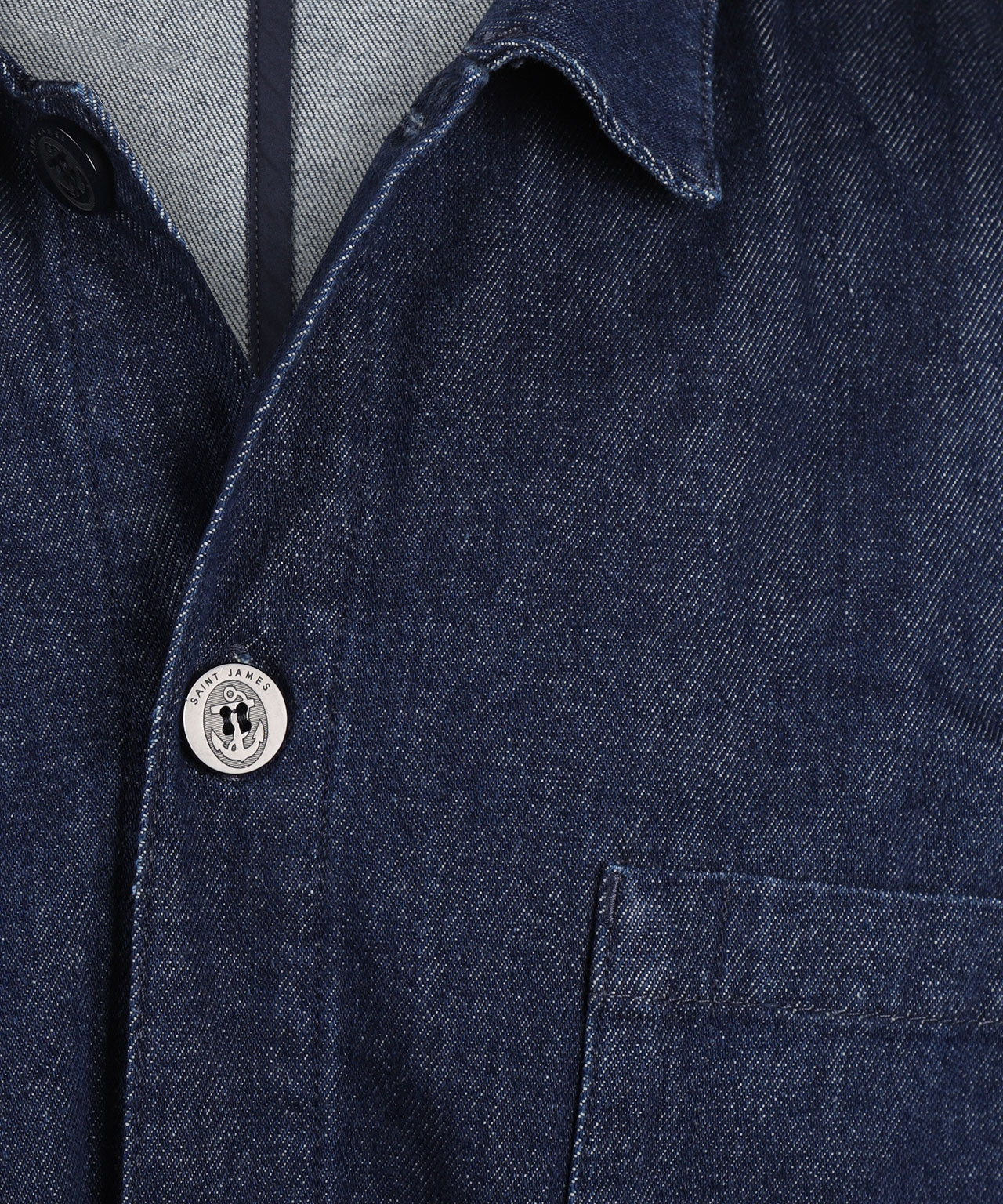 Saint James Sirocco Overshirt | Denimblau