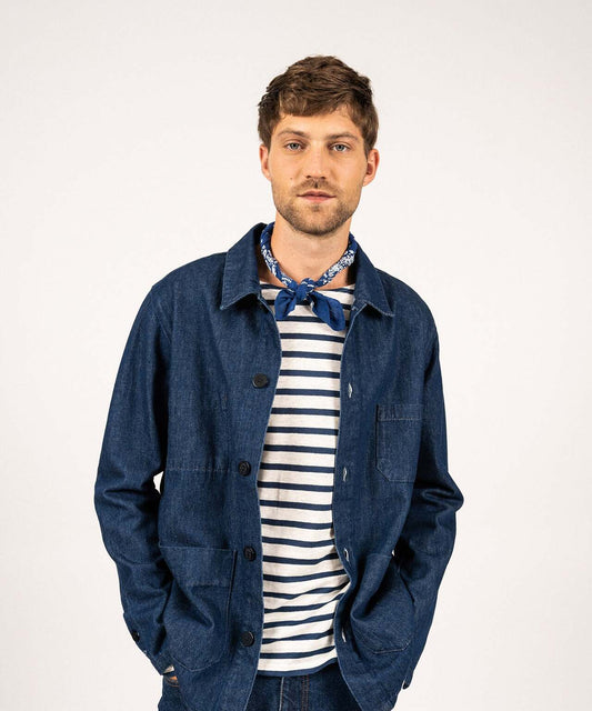 Saint James Sirocco Overshirt | Denimblau