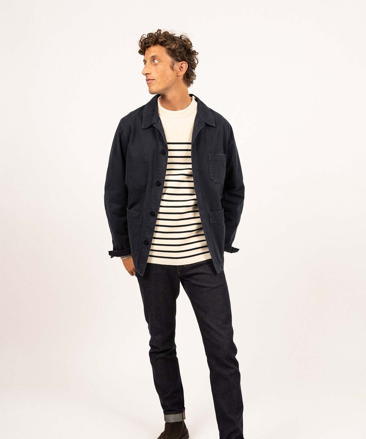 Saint James Sirocco Overshirt | Marineblau
