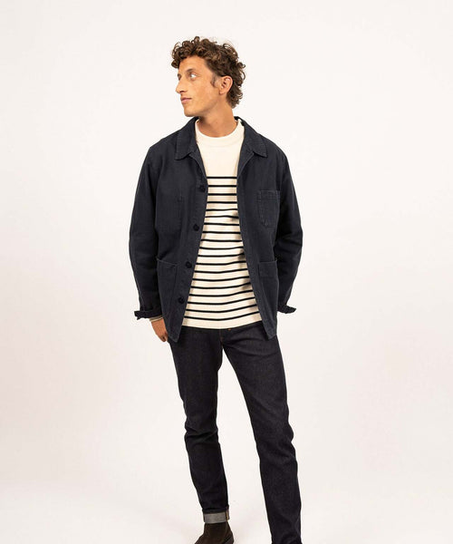 Saint James Sirocco Overshirt | Navy Blauw