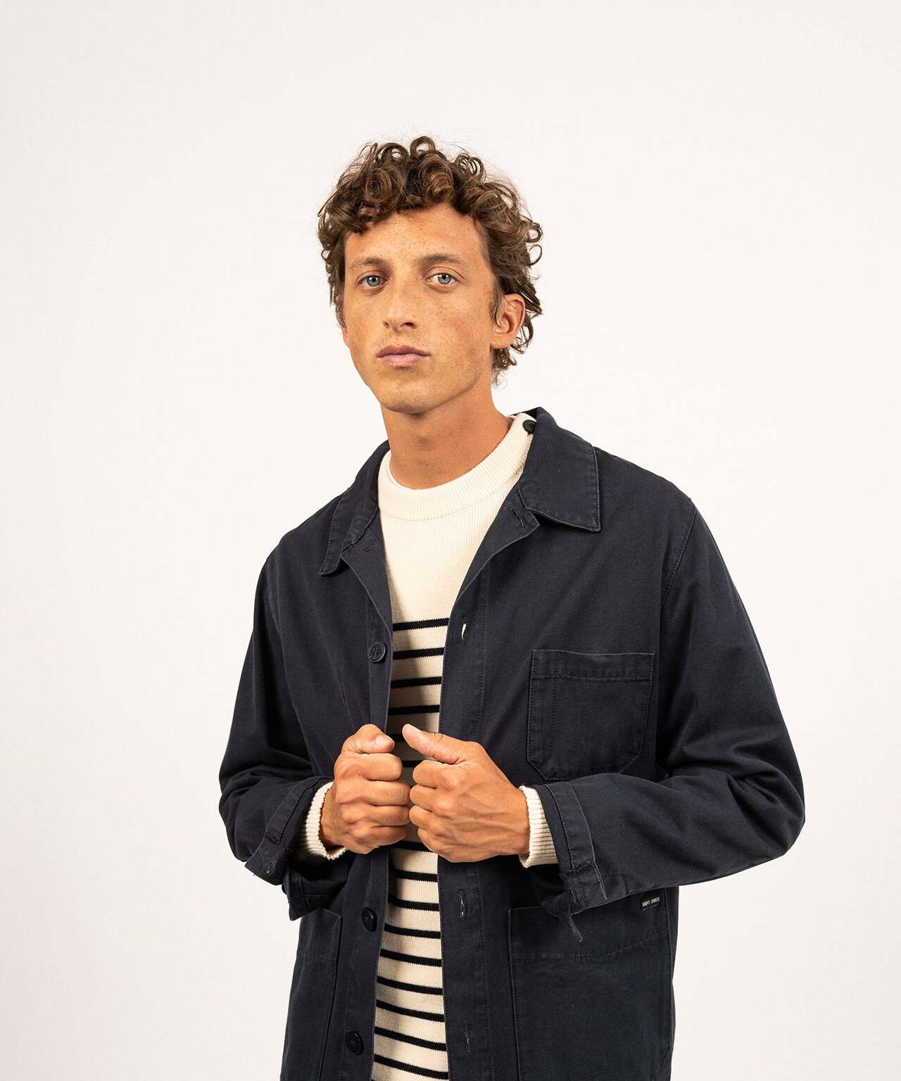 Saint James Sirocco Overshirt | Marineblau
