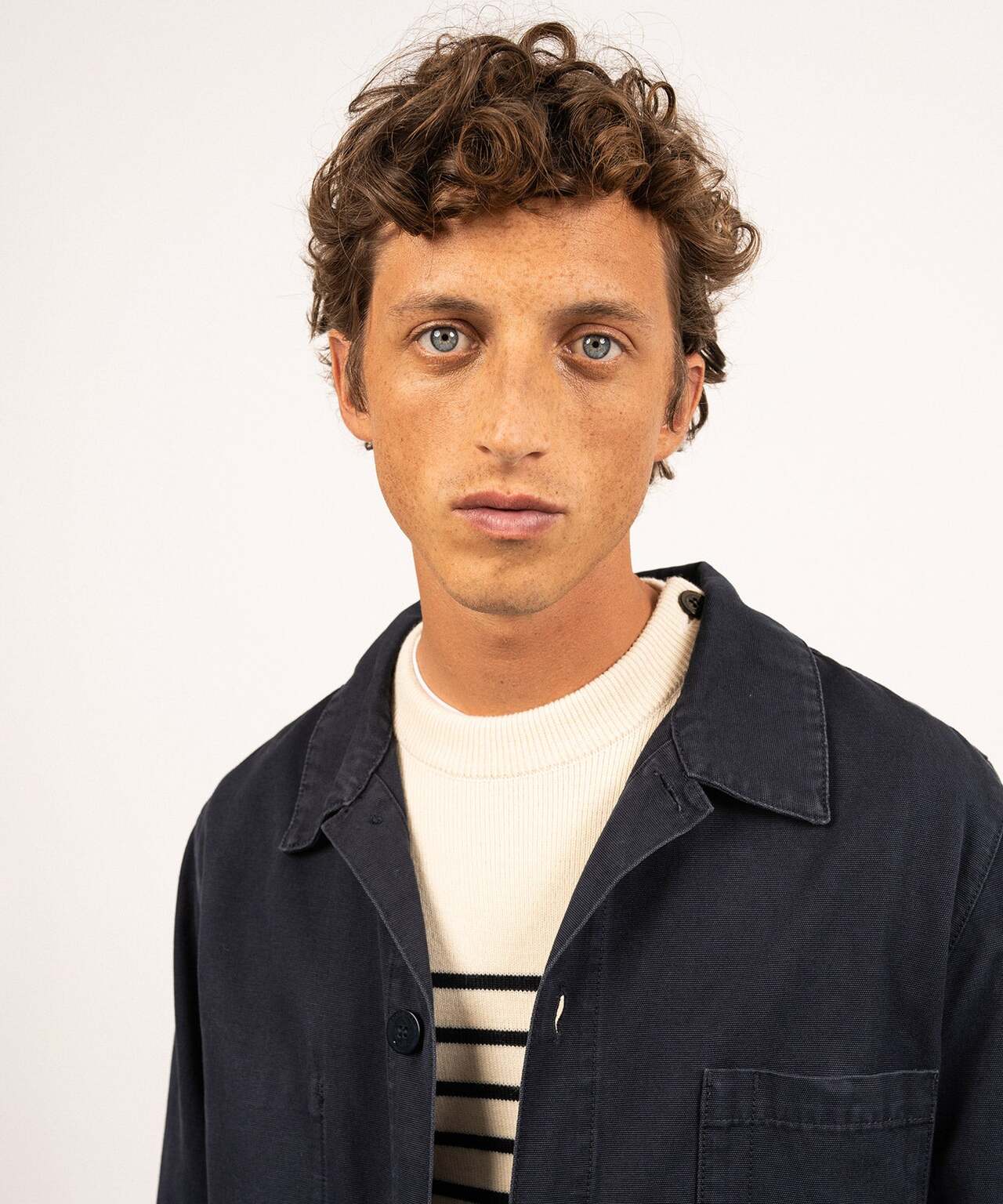 Saint James Sirocco Overshirt | Marineblau