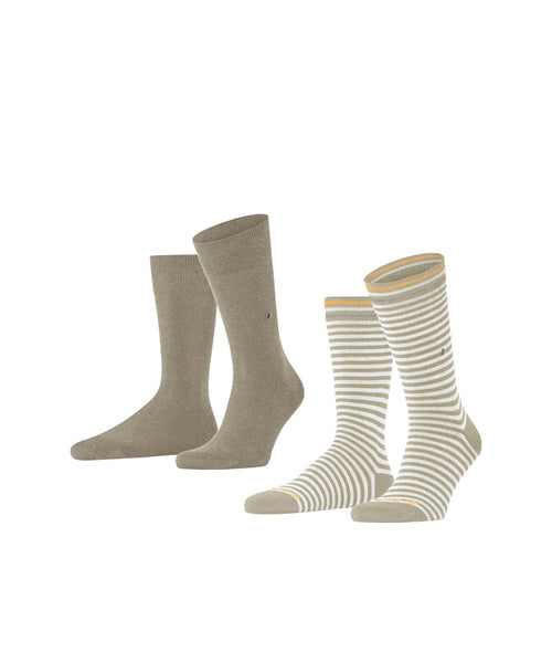 Burlington Sok Everyday Stripe 2-pack | Bruin