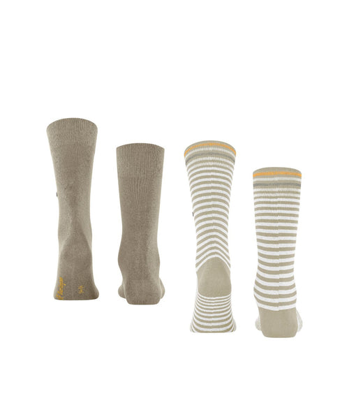 Burlington Sok Everyday Stripe 2-pack | Bruin