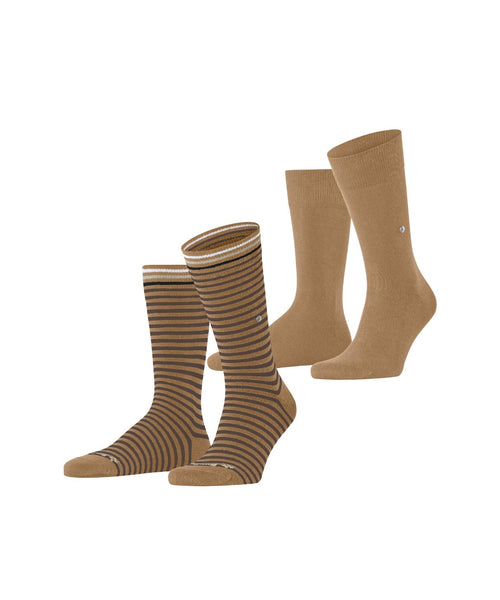 Burlington Sok Everyday Stripe 2-pack | Bruin