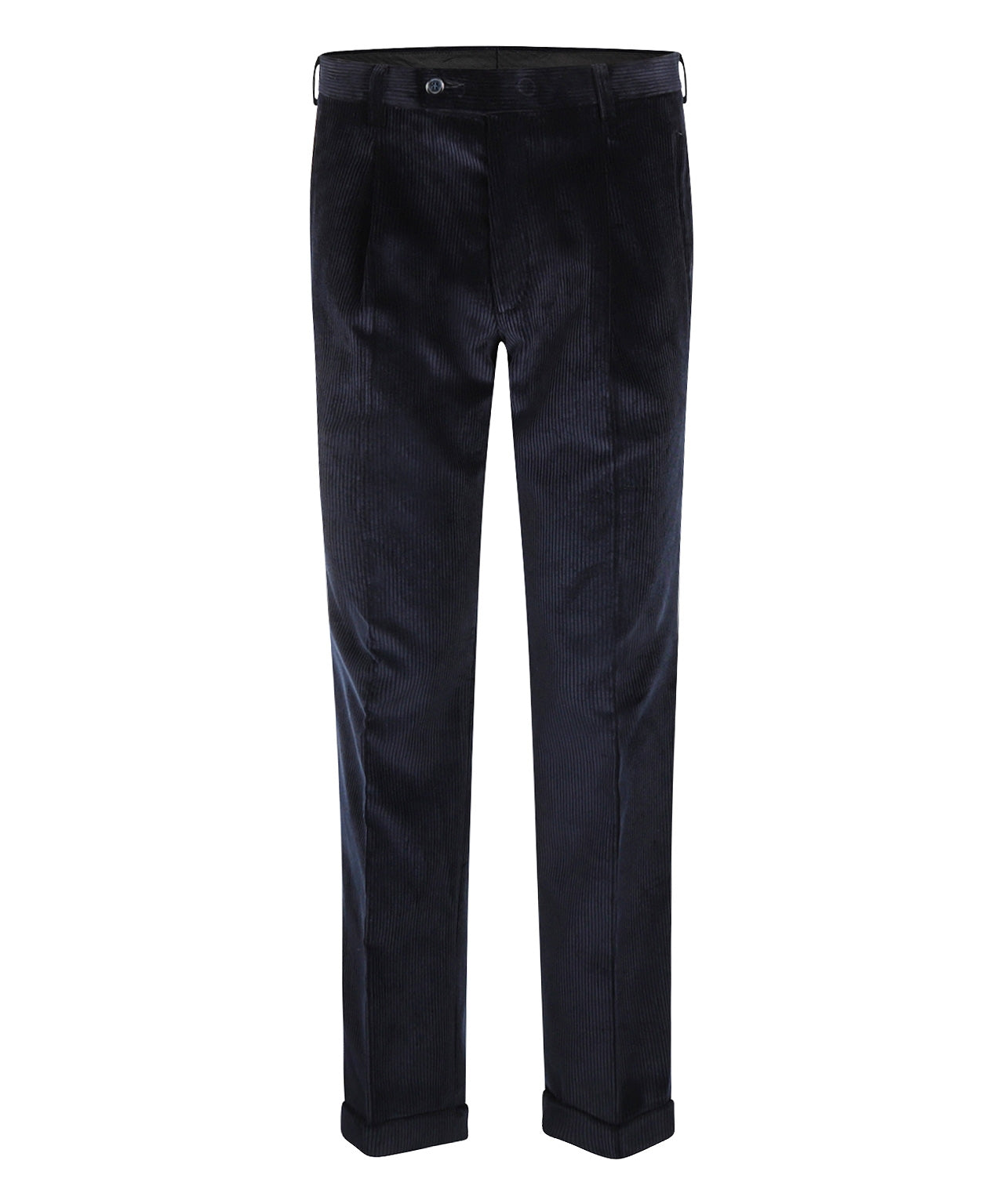 Cordhose mit breitem Rippstrick | Marineblau
