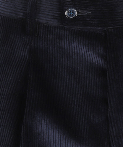 Cordhose mit breitem Rippstrick | Marineblau