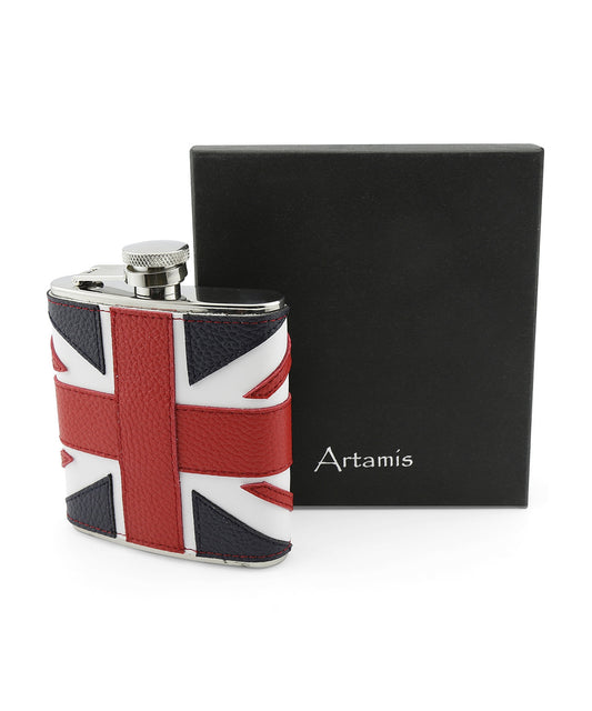 Lederflachmann mit Flagge, 177 ml | Union Jack