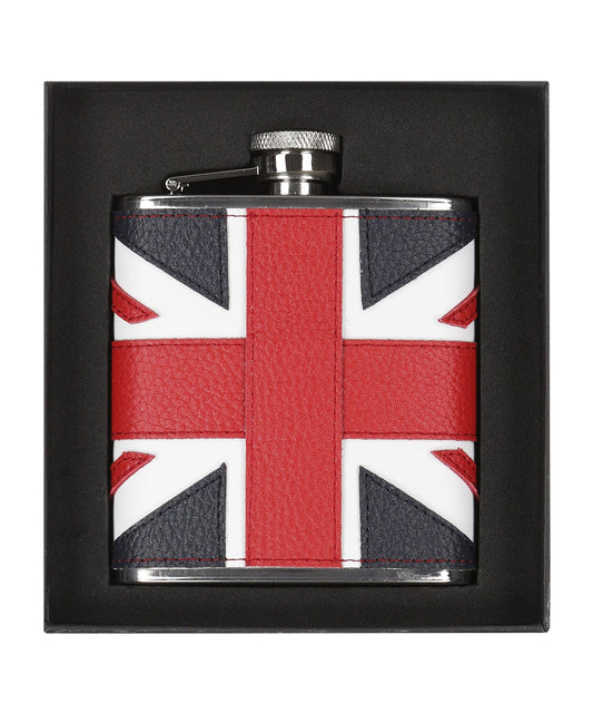 Lederflachmann mit Flagge, 177 ml | Union Jack