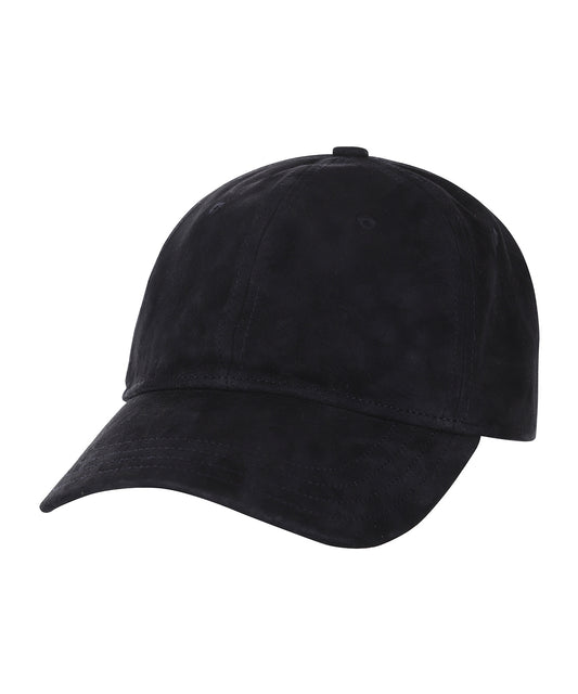 Baseballkappe aus Ziegenveloursleder | Marineblau