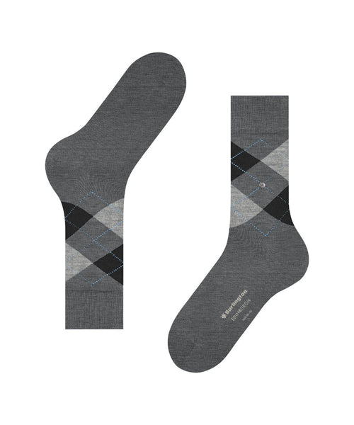 Burlington Edinburgh Heren Sokken | Grijs