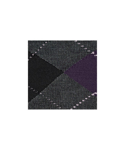 Edinburgh Sok | Asphalt Melange diamond check