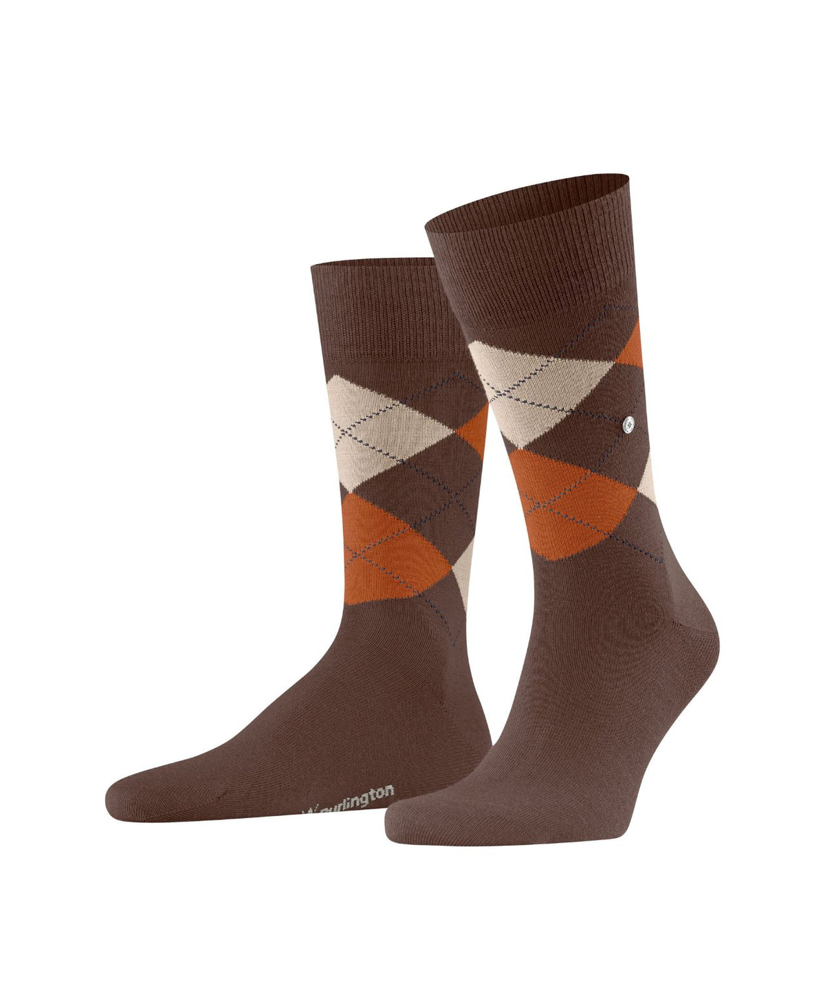 Edinburgh Sok | Hazelnut diamond check