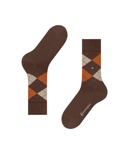 Edinburgh Sok | Hazelnut diamond check