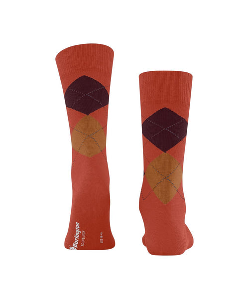 Burlington Edinburgh Heren Sokken | Rood