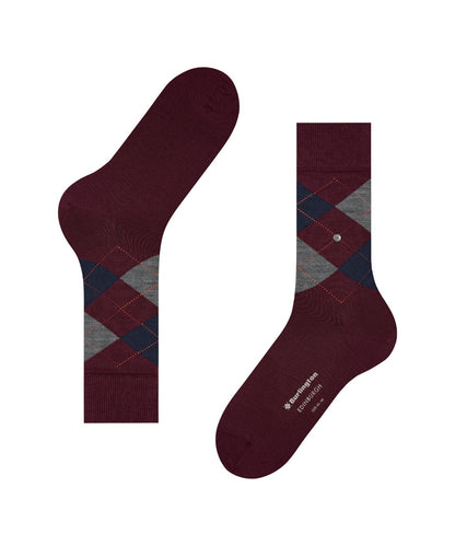 Burlington Edinburgh Herrensocken | Rot