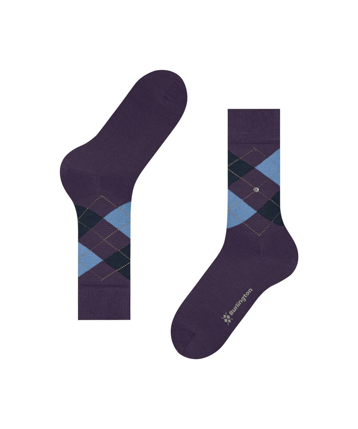 Edinburgh Sok | Aubergine diamond check