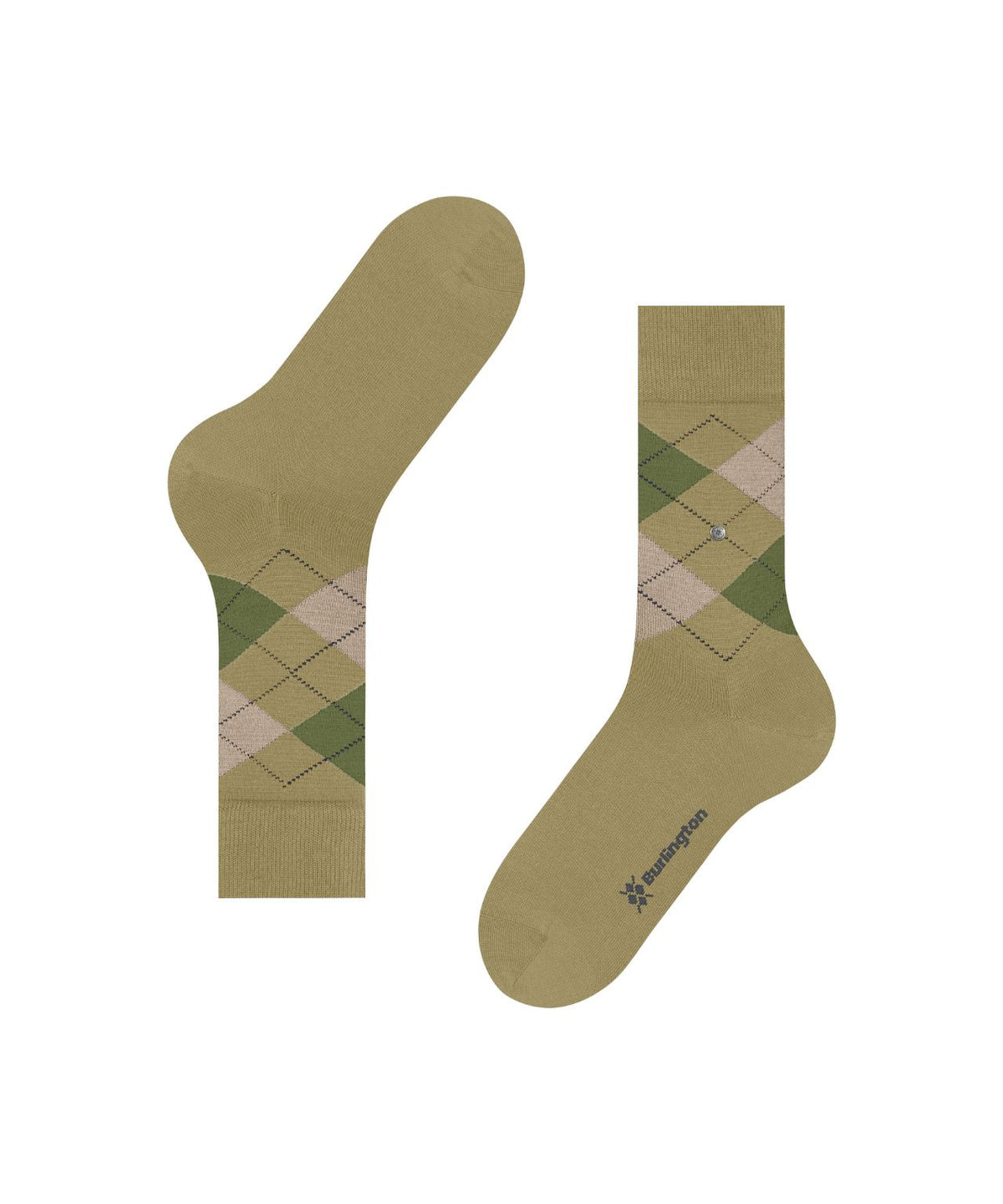 Edinburgh Sok | Khaki diamond check
