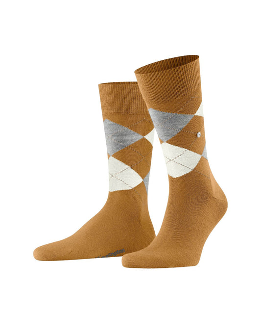 Edinburgh Socke | Bernstein-Rautenmuster