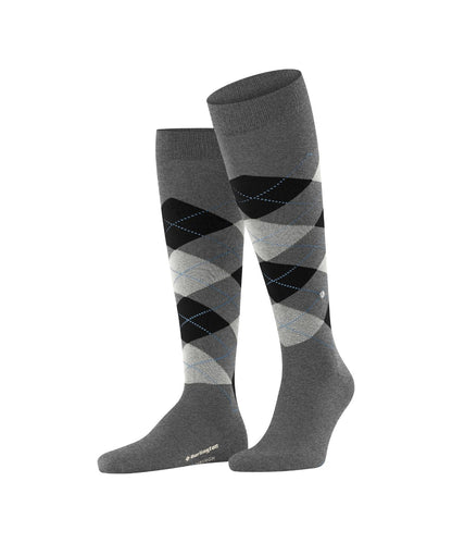 Edinburgh Heren knielang | Grey/Black diamond check