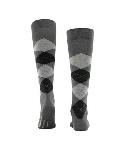 Edinburgh Heren knielang | Grey/Black diamond check