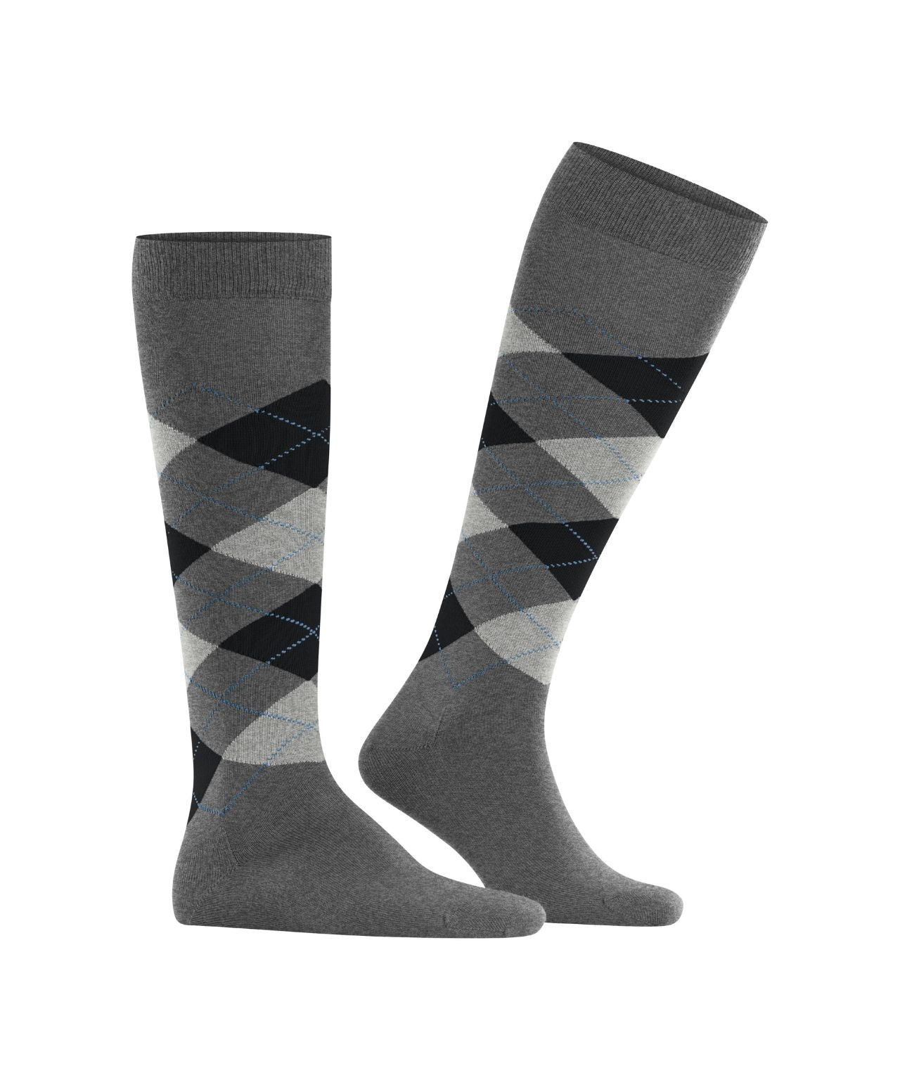 Edinburgh Heren knielang | Grey/Black diamond check