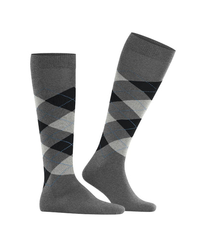 Edinburgh Heren knielang | Grey/Black diamond check