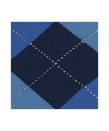 Edinburgh Heren knielang | Navy/Blue diamond check