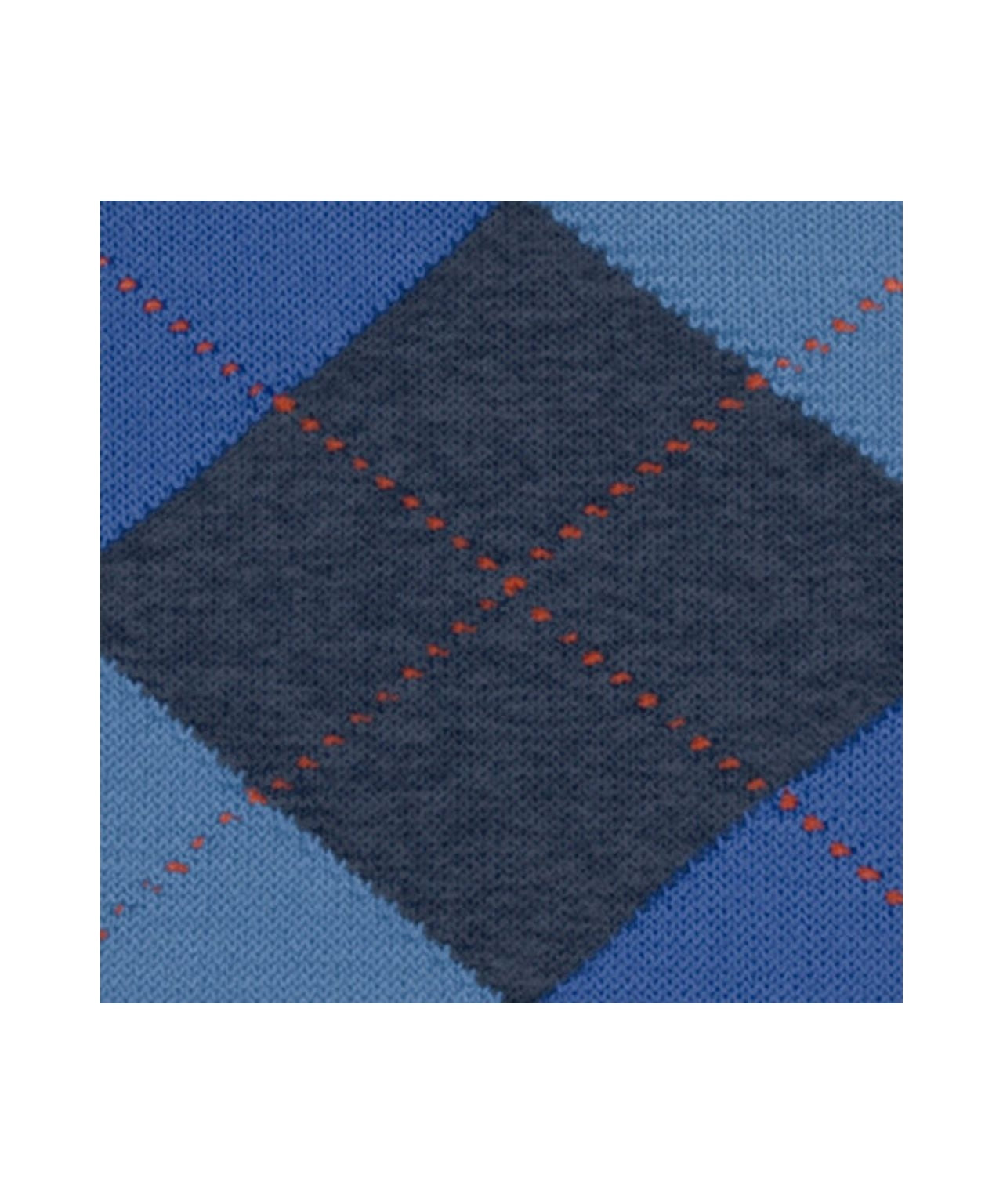 Edinburgh Heren knielang | Denim/Blue diamond check