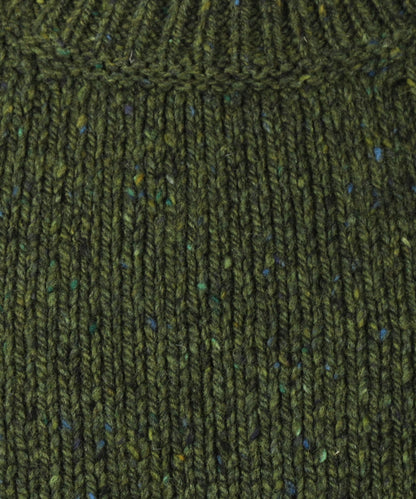 Fisherman Round Neck Pullover | Green
