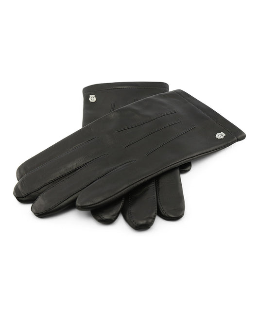 Handschuhfutter aus Nappaseide | Schwarz