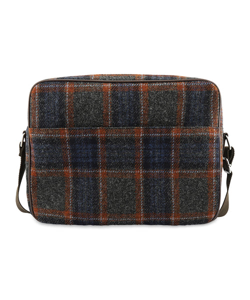 Harris Tweed Messenger Bag | Blauw