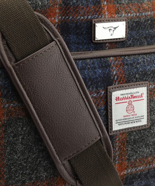 Harris Tweed Messenger Bag | Blauw