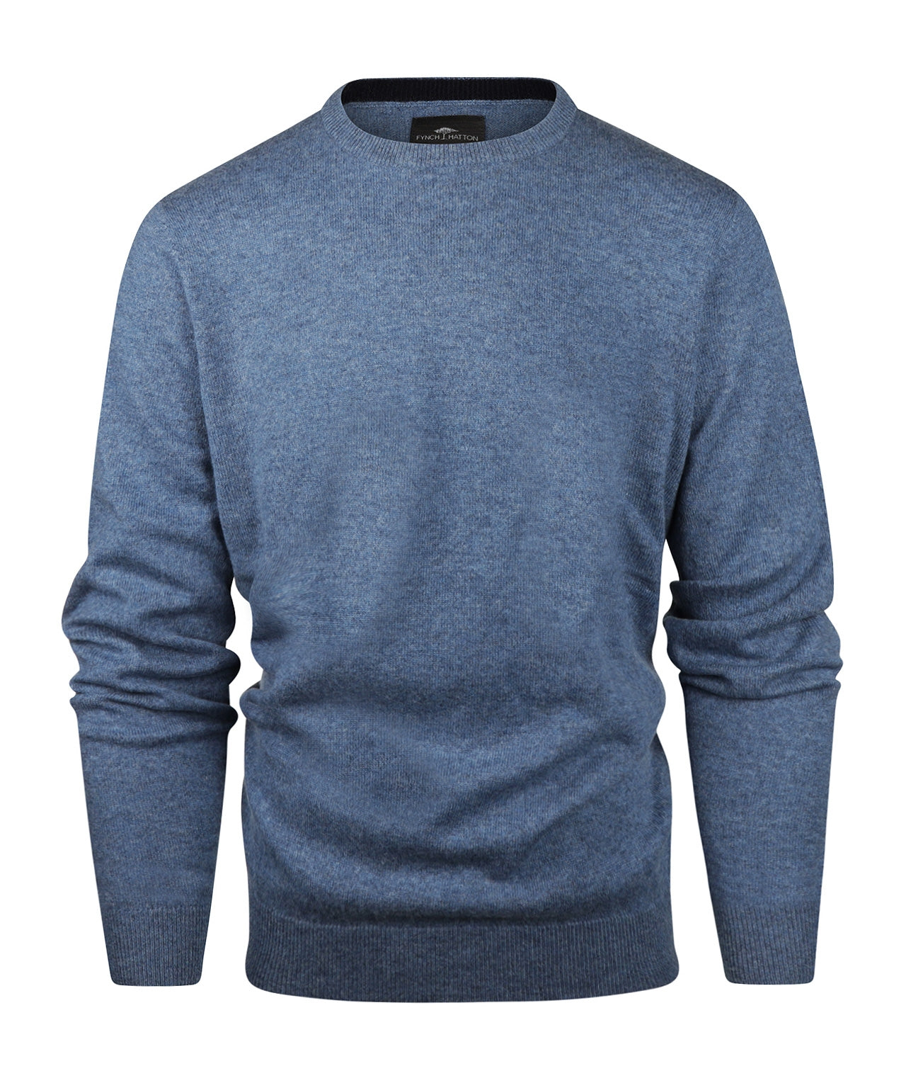 Rundhals-Kaschmirpullover | Blau