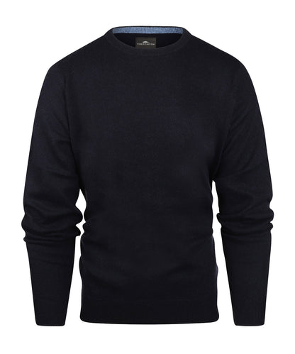 Rundhals-Kaschmirpullover | Marineblau